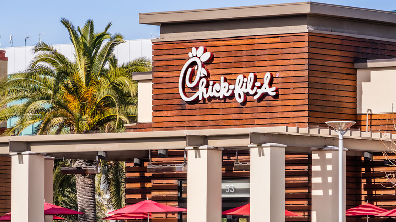 Chick-fil-A restaurant exterior daytime