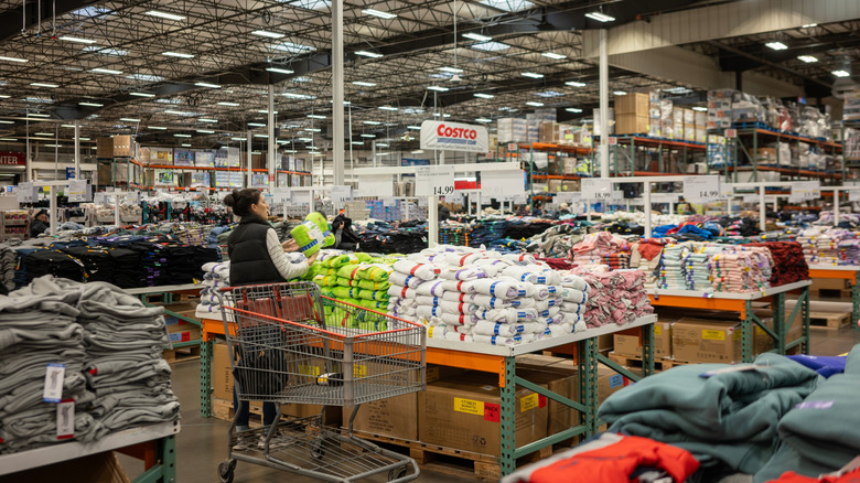 Customer shopping at Costco warehouse