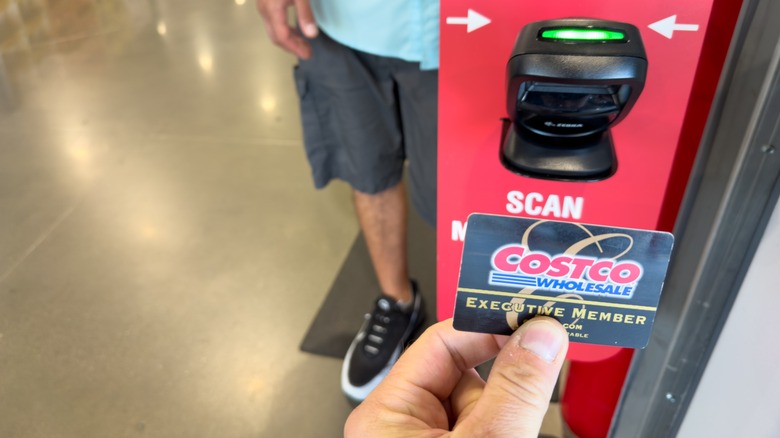 Costco membership card scanner at store entrance