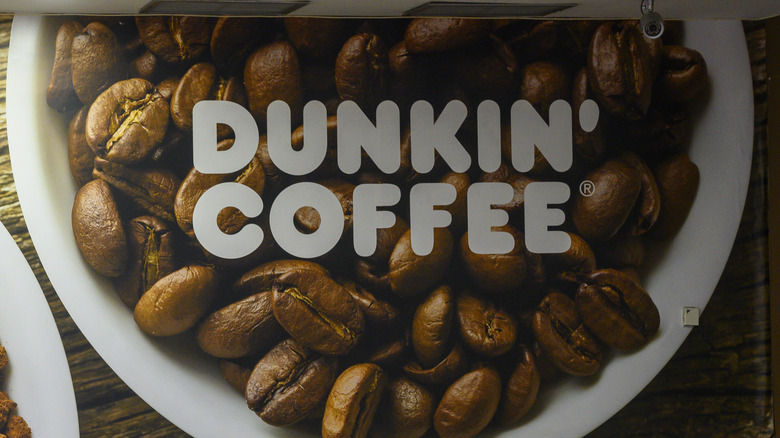 Dunkin' coffee sign