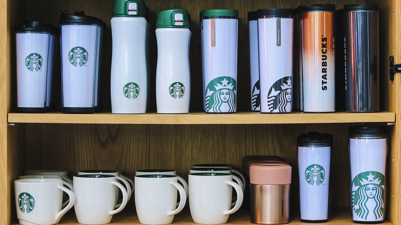 Reusable Starbucks mugs and tumblers