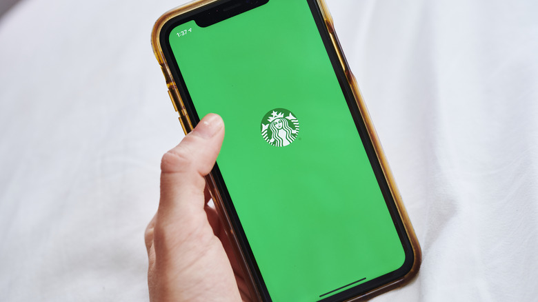 Starbucks app on phone