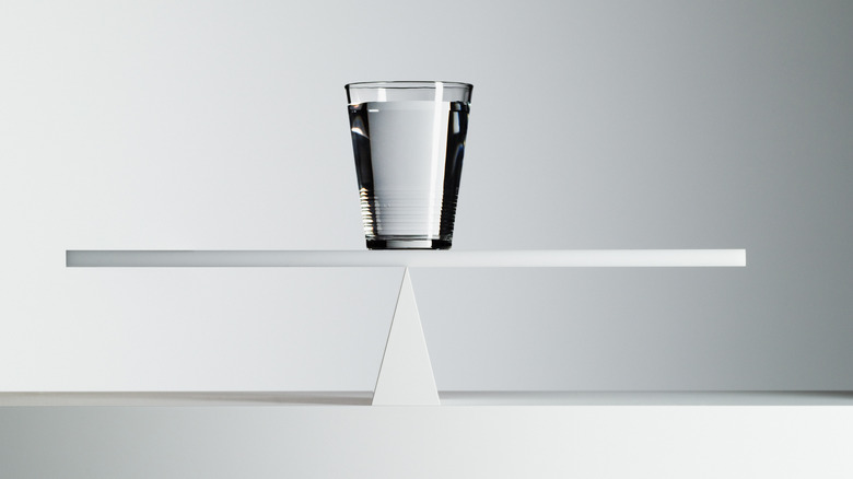 water glass balancing