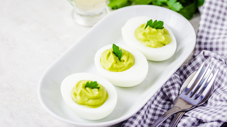 avocado deviled eggs