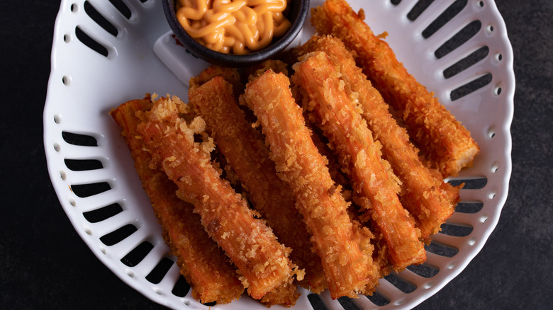 Fried imitation crab sticks