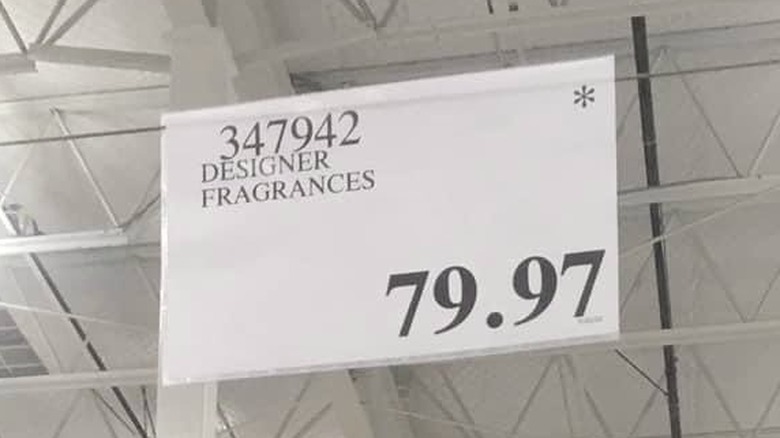 costco product tag for fragrance