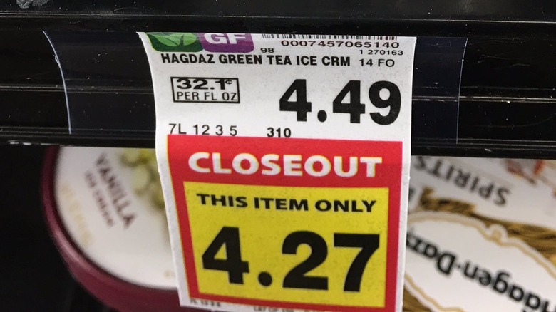 kroger closeout product tag