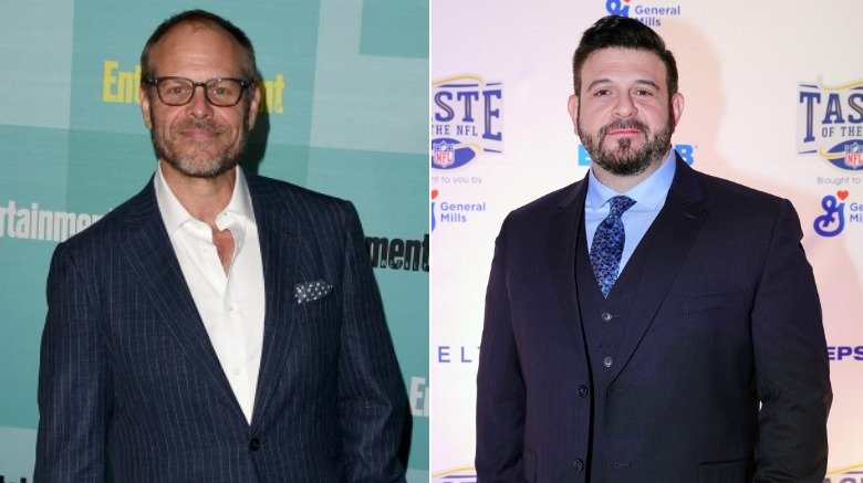 Alton Brown and Adam Richman