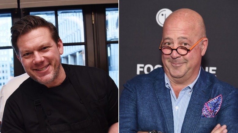 Tyler Florence and Andrew Zimmern