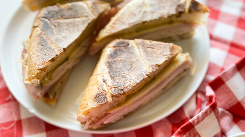 Sandwiches served on a plate