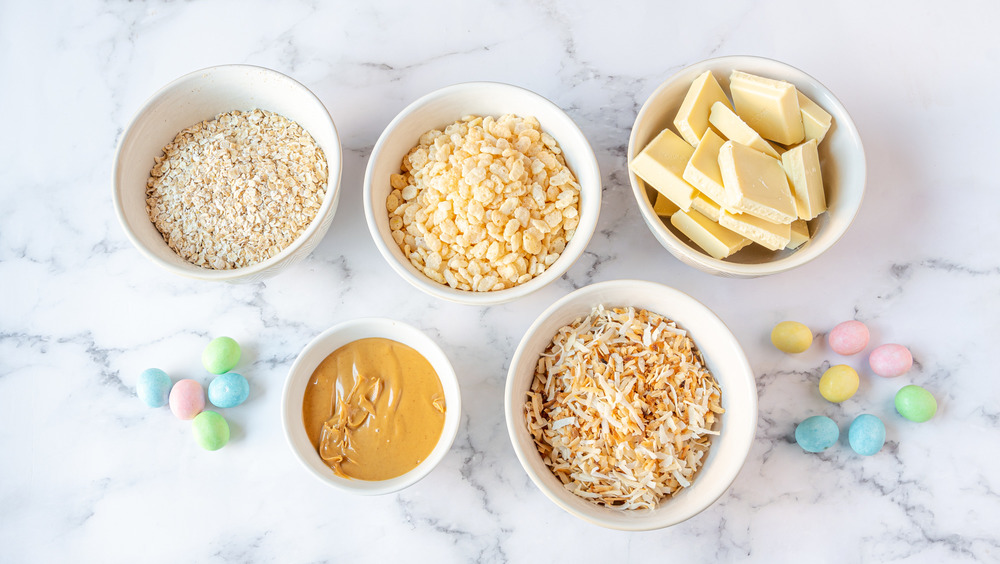 ingredients for bird's nest cookies