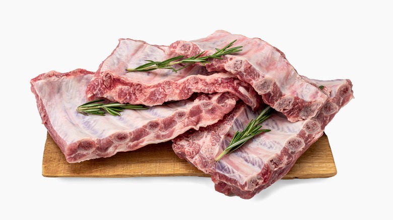 Pork ribs with rosemary