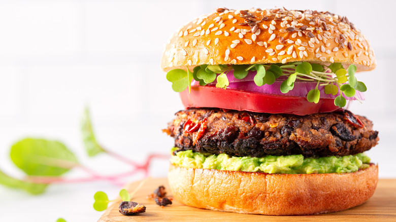 black bean burger