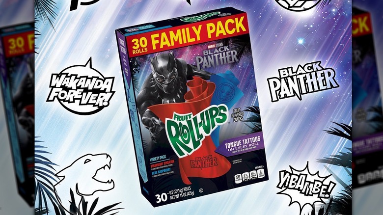 Black Panther fruit roll-ups