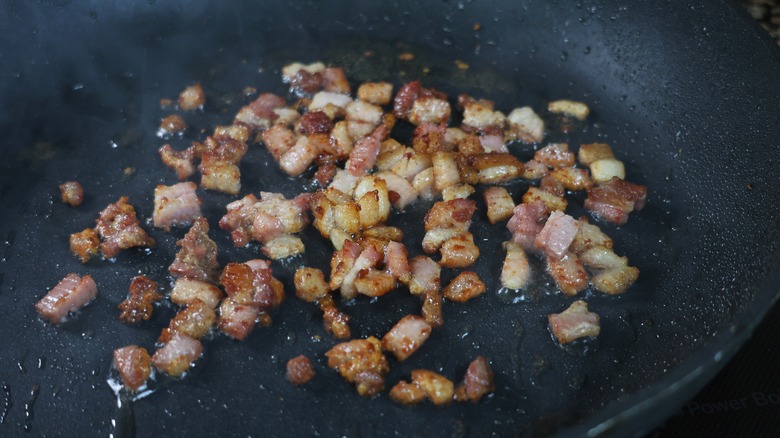 frying pancetta