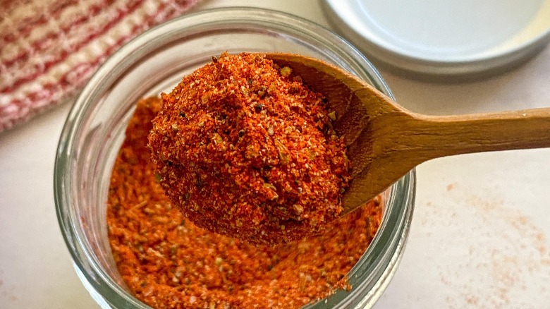 blackened seasoning mix in jar