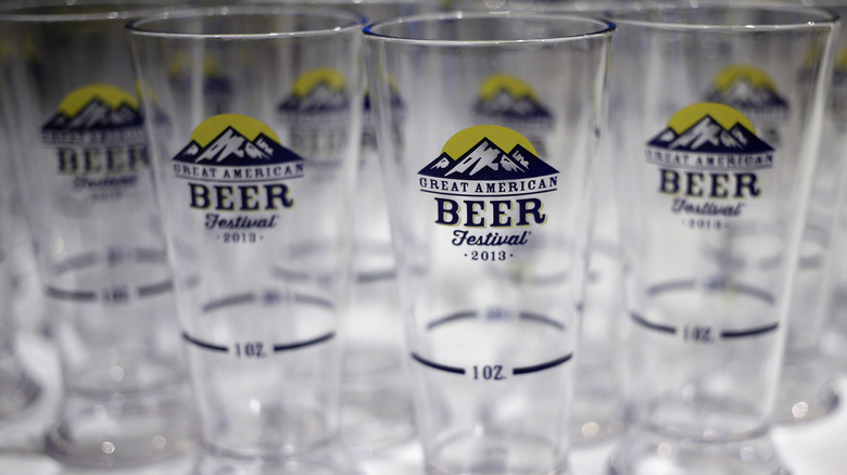 Event glasses from beer festival