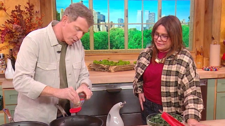 Bobby Flay cooks with Rachael Ray