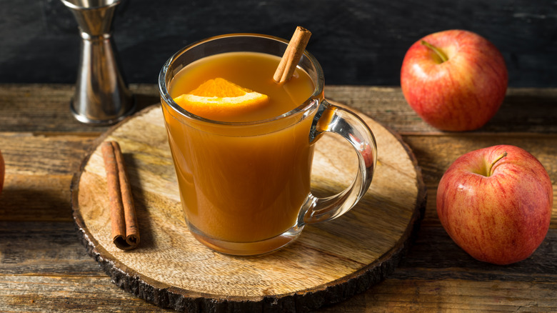 mulled cider orange wedge