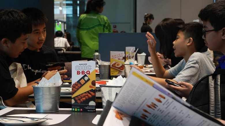 people eating at Bonchon