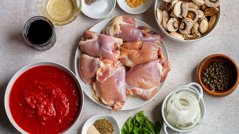 ingredients for chicken cacciatore