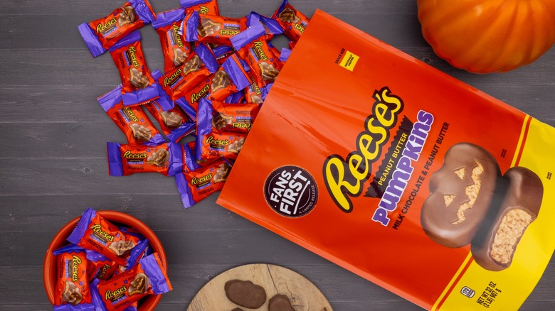 Bag of Reese's Pumpkins candy