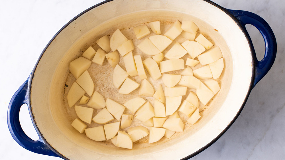 Potatoes in a pot