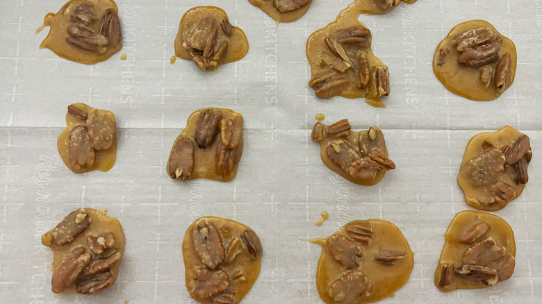 pralines on parchment paper