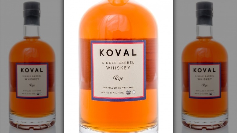 Bottle of KOVAL bourbon whiskey