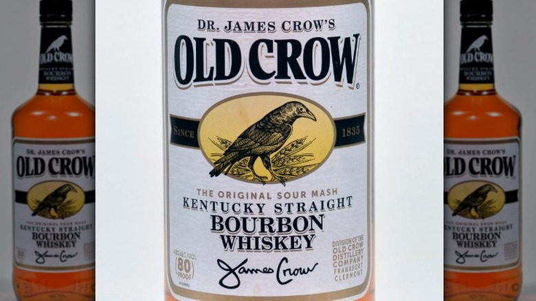 Bottle of Old Crow Straight Bourbon Whiskey