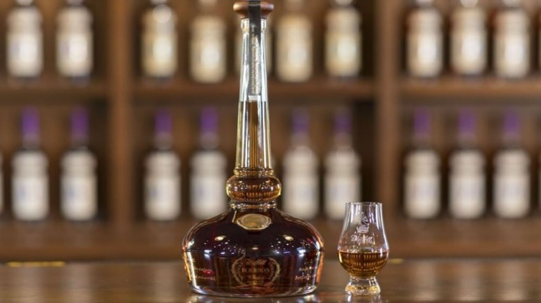 Bottle of Willet Pot Still with glass