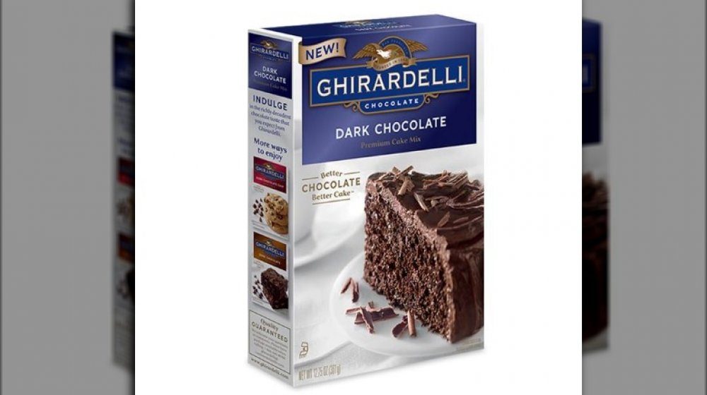 Ghirardelli Dark Chocolate cake mix 