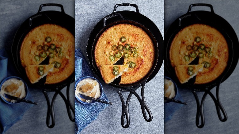 cornbread in skillet