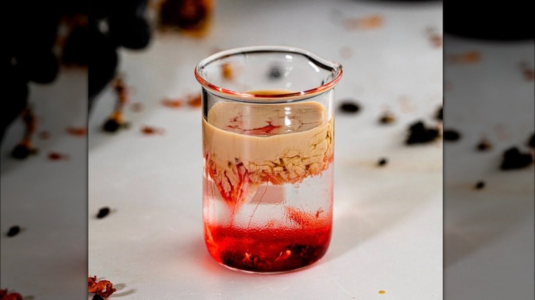 Brain hemorrhage shot in beaker shot glass