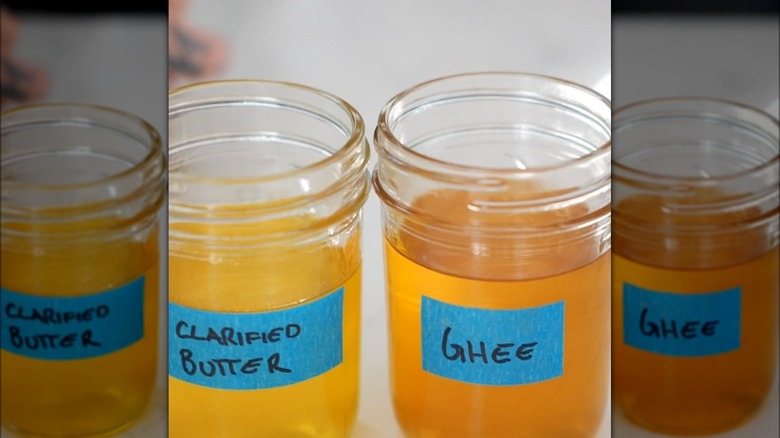 jars of ghee and clarified butter