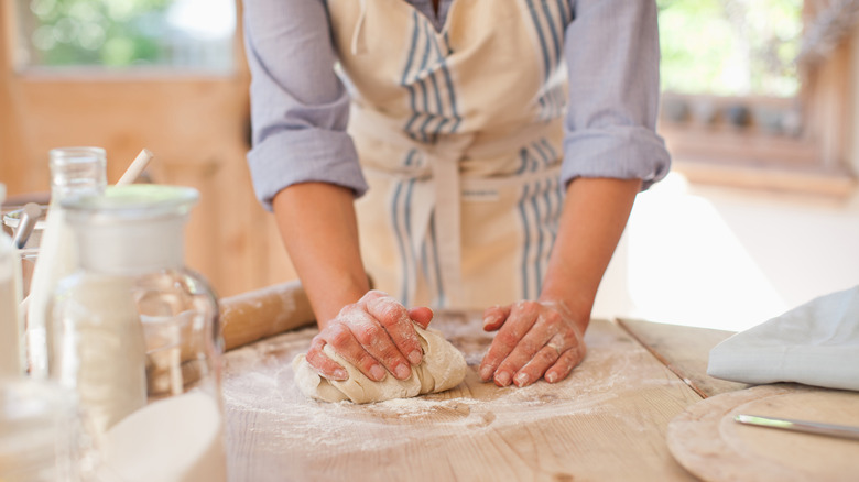 Kneading dough