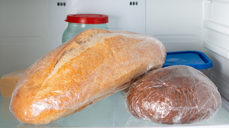 Loaves in refrigerator