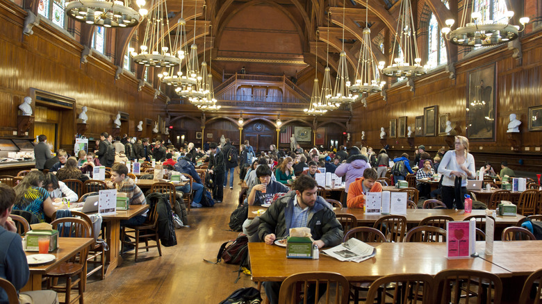 dining hall at Harvard University