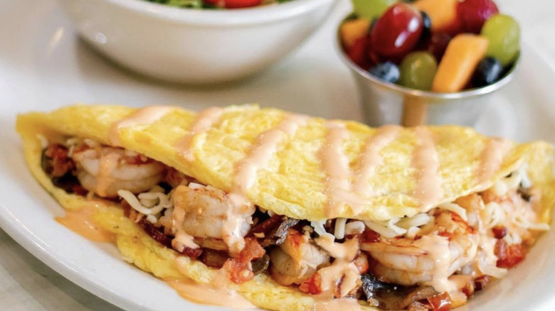 Toasted Yolk shrimp omelette