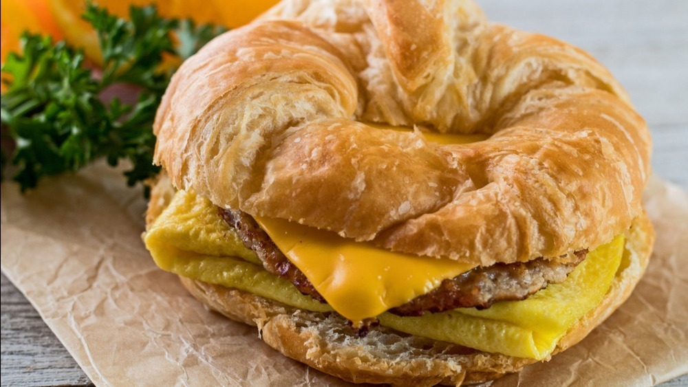 Copycat Burger King sausage, egg﻿, & cheese Croissan'Wich