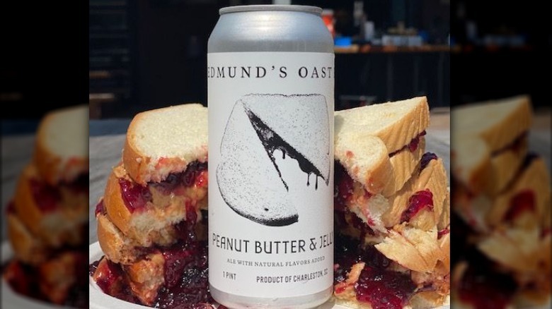 Beer and Peanut Butter and Jelly Sandwich 