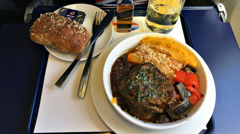 British Airways flight meal