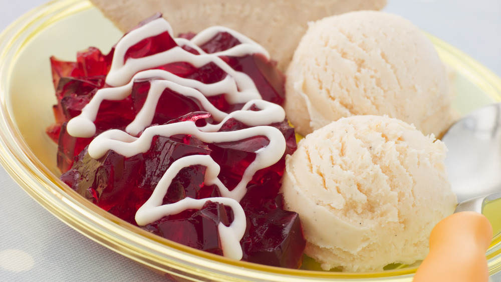 British jelly and ice cream