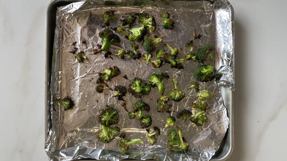 Roasted broccoli for broccoli cheddar soup recipe