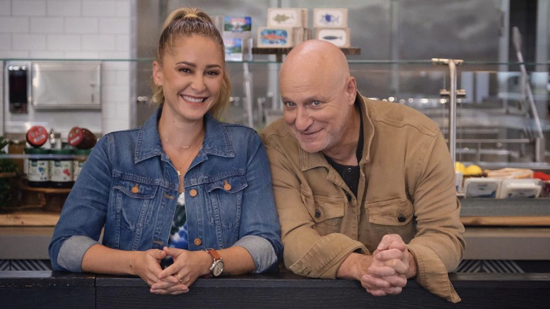 Brooke Williamson and Tom Colicchio smiling