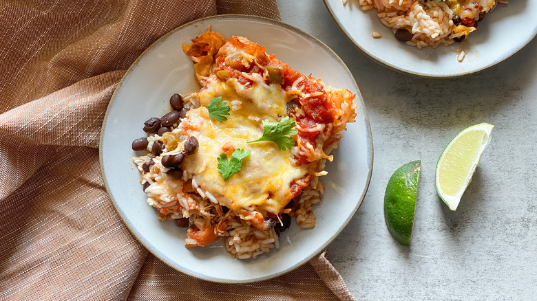 casserole with cheese and beans