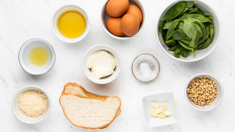 jammy eggs and pesto on toast ingredients