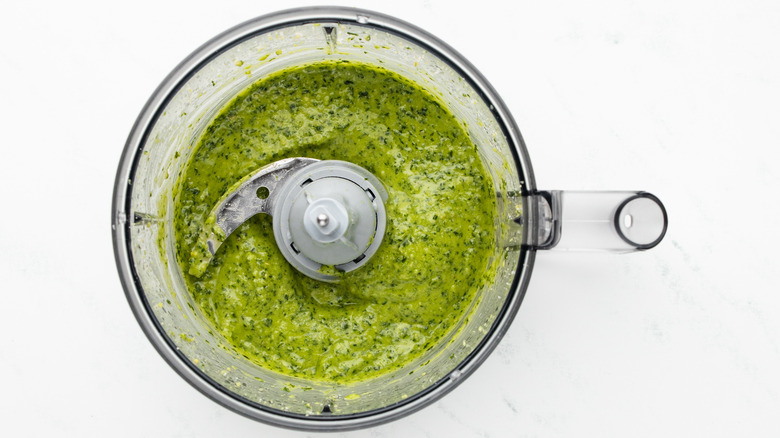 pesto in food processor