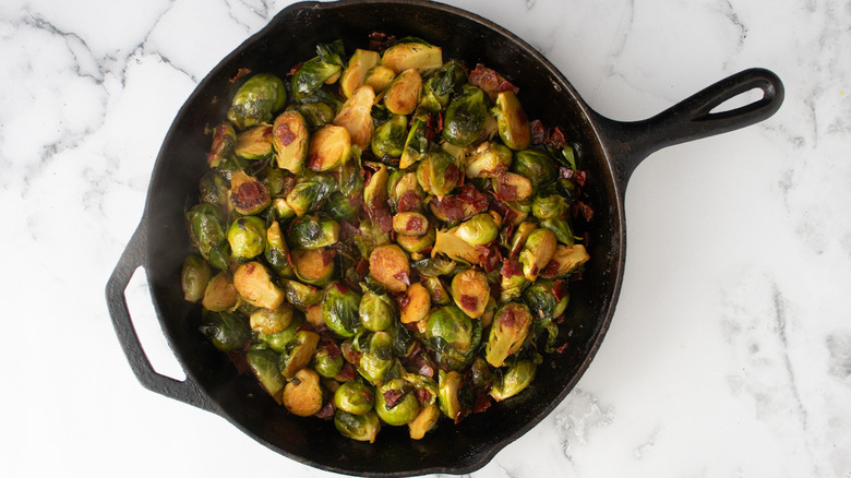 Brussels sprouts with chorizo