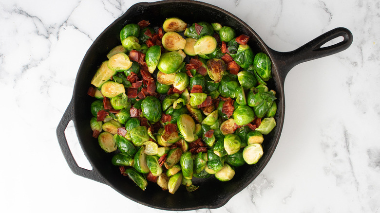 Brussels sprouts with chorizo